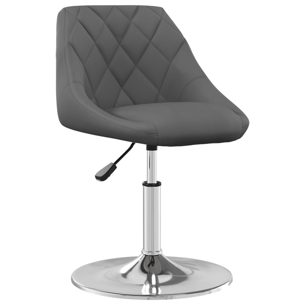 Chaises pivotantes à manger lot de 6 Gris foncé Velours - XIOS