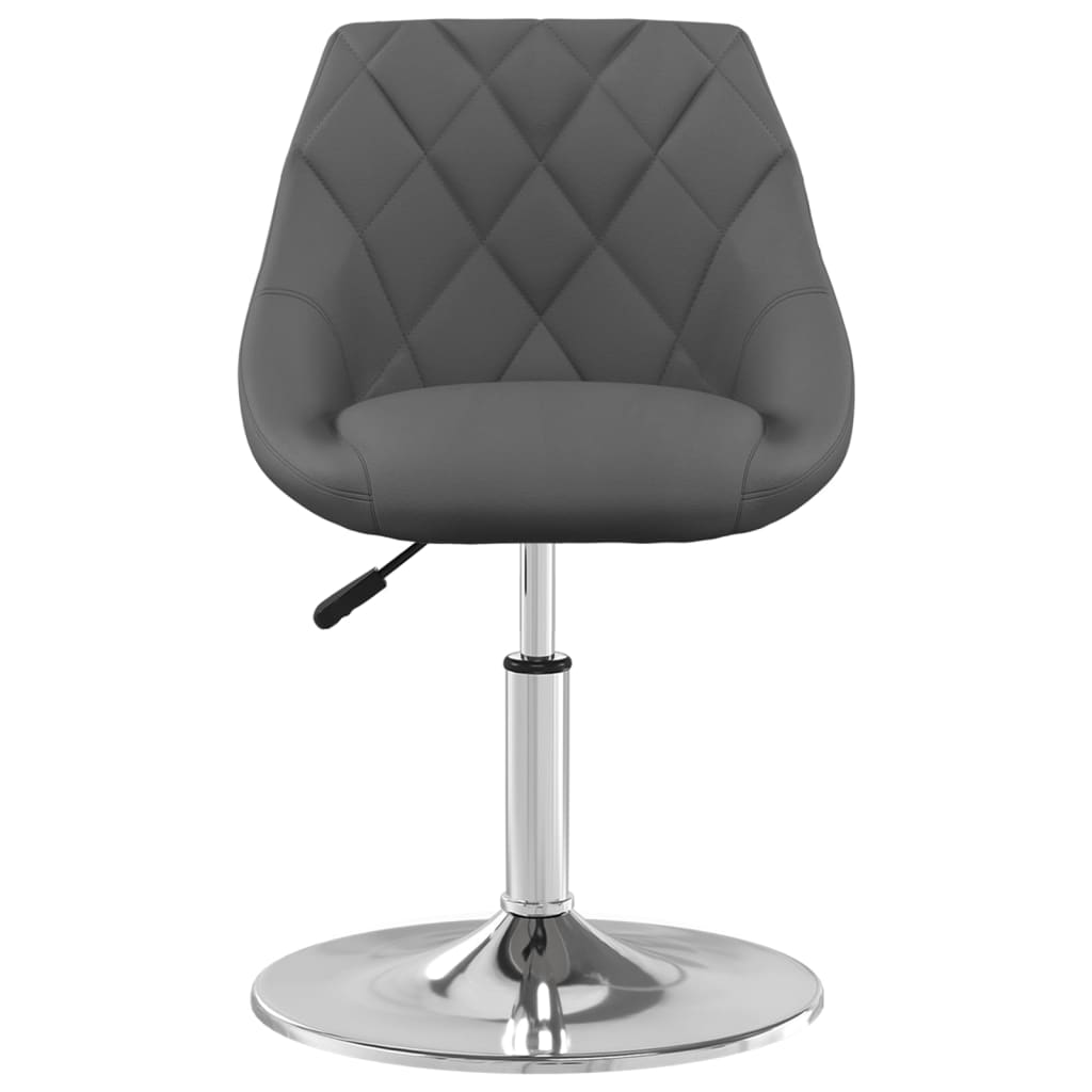 Chaises pivotantes à manger lot de 6 Gris foncé Velours - XIOS
