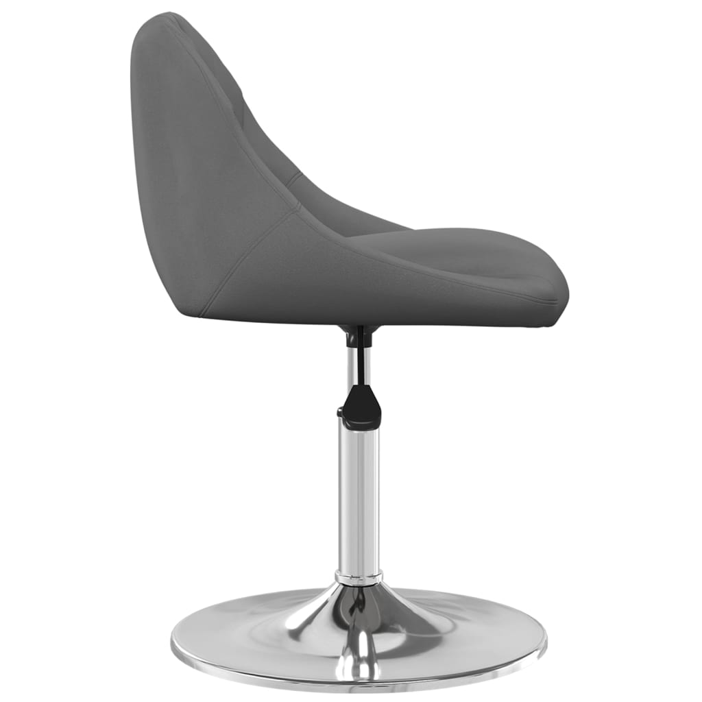 Chaises pivotantes à manger lot de 6 Gris foncé Velours - XIOS