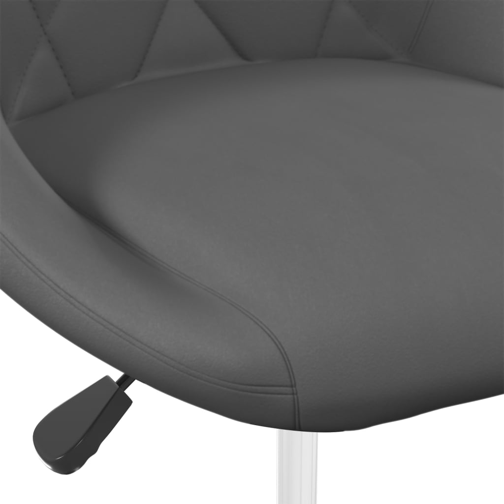 Chaises pivotantes à manger lot de 6 Gris foncé Velours - XIOS