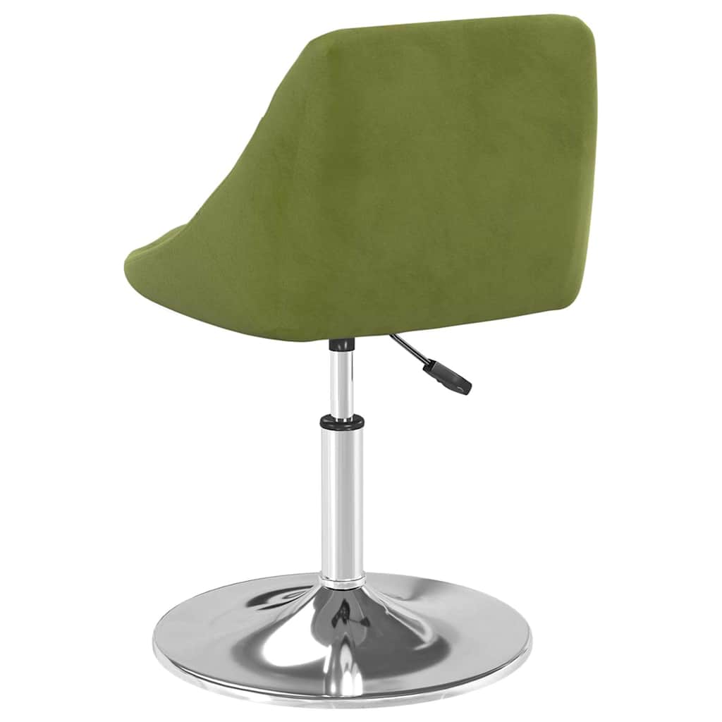 Chaises pivotantes à manger lot de 6 vert clair velours