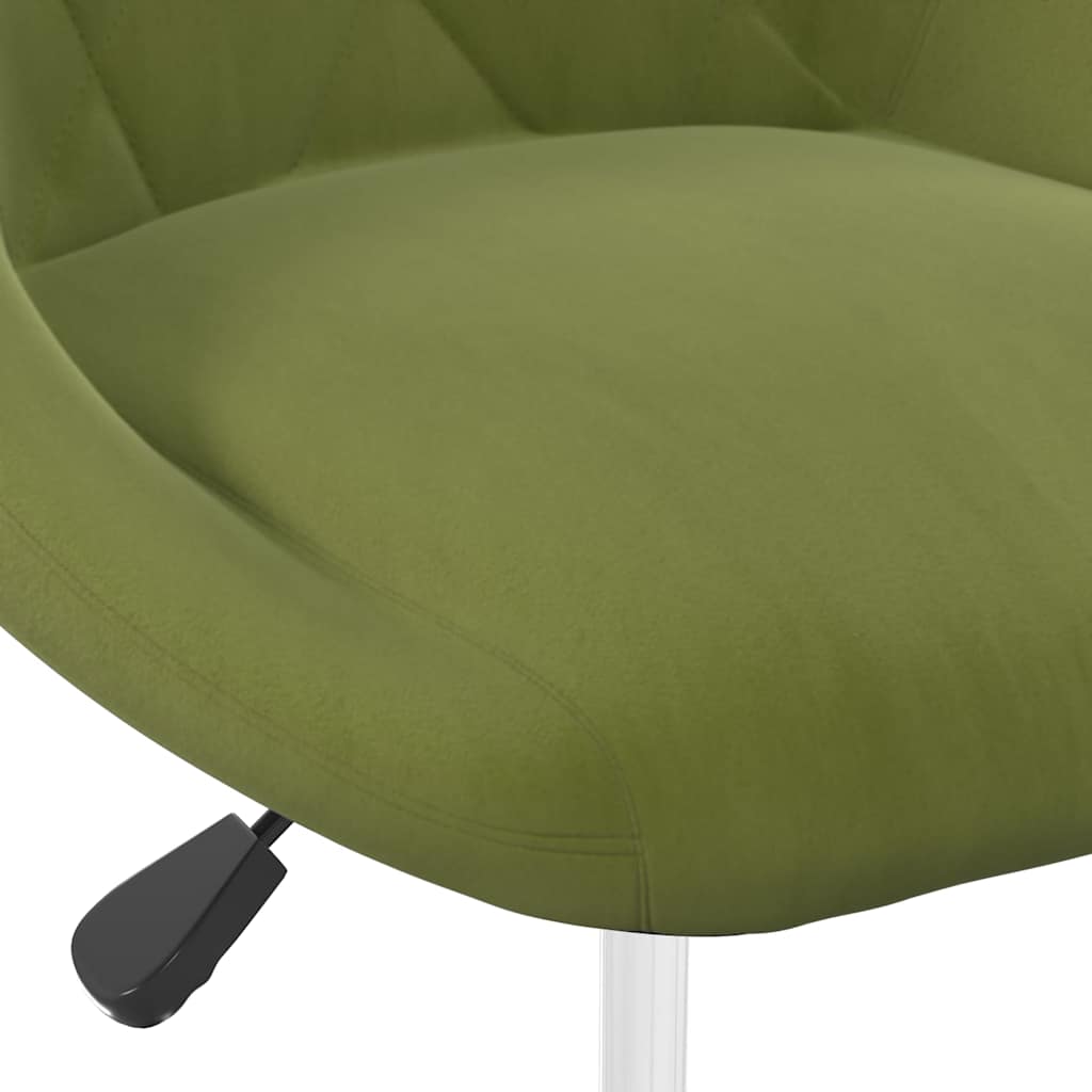 Chaises pivotantes à manger lot de 6 vert clair velours
