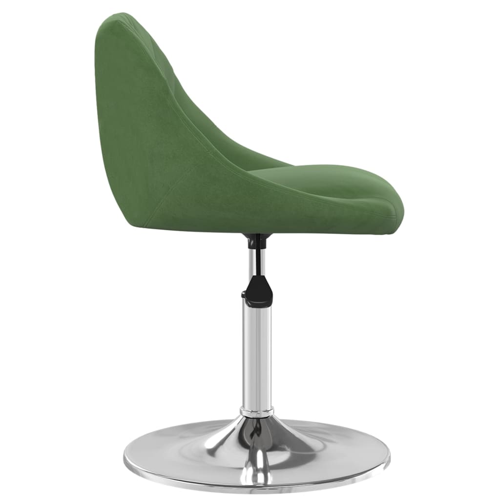 Chaises pivotantes à manger lot de 6 Vert foncé Velours - XIOS
