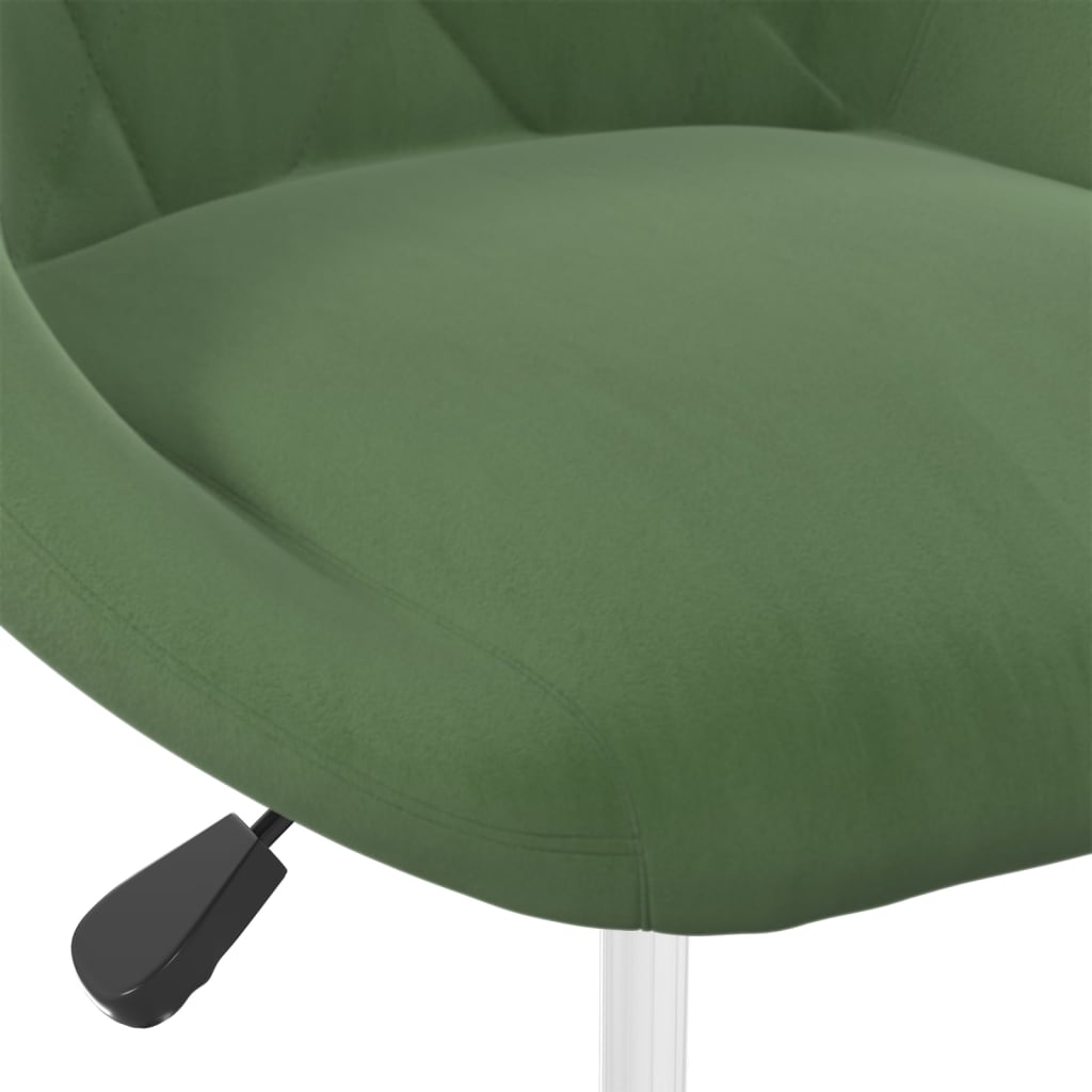 Chaises pivotantes à manger lot de 6 Vert foncé Velours - XIOS