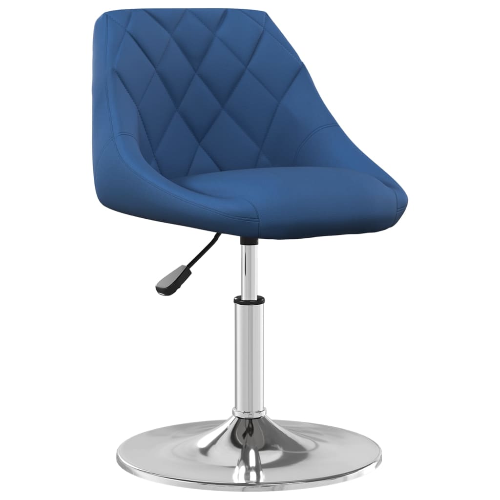 Chaises pivotantes à manger lot de 6 Bleu Velours - XIOS