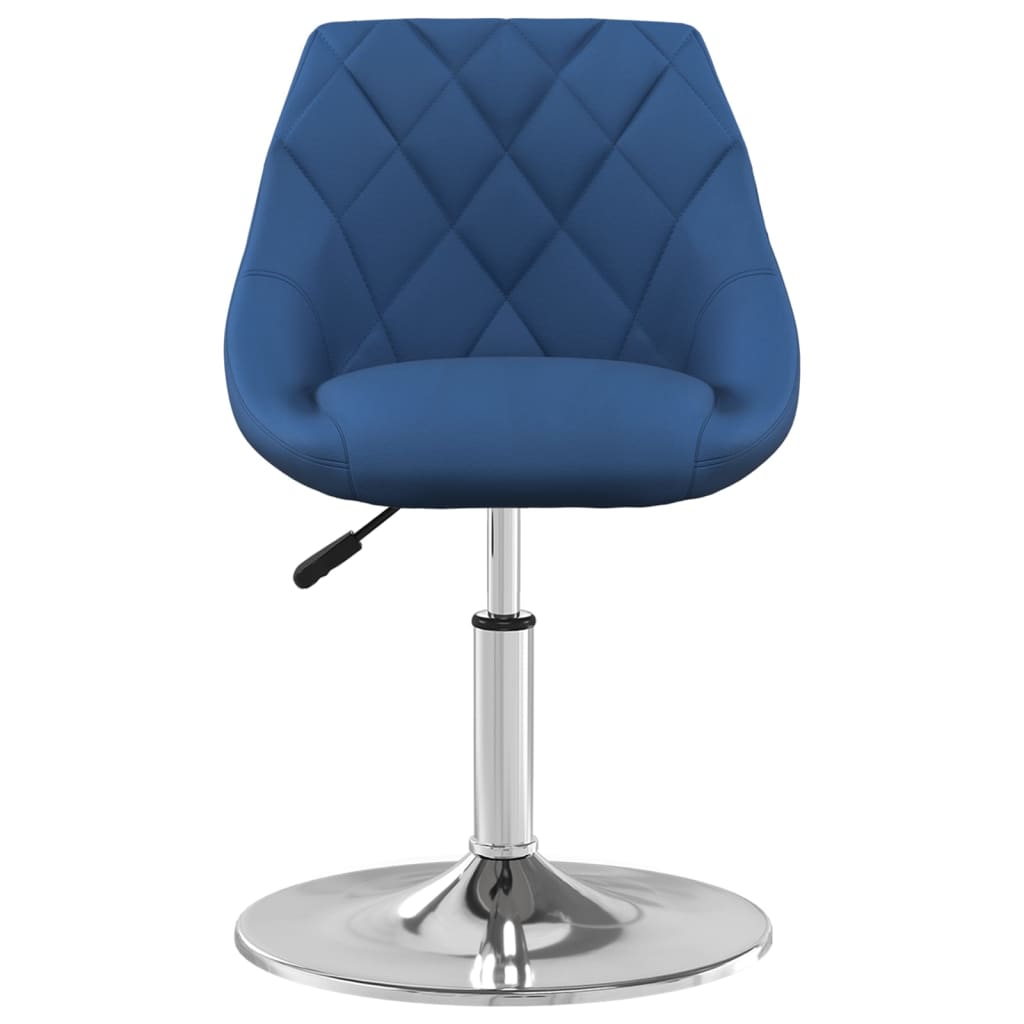Chaises pivotantes à manger lot de 6 Bleu Velours - XIOS