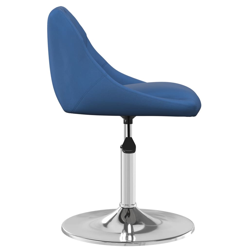 Chaises pivotantes à manger lot de 6 Bleu Velours - XIOS