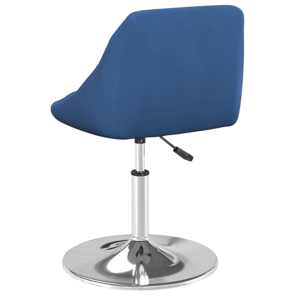 Chaises pivotantes à manger lot de 6 Bleu Velours - XIOS