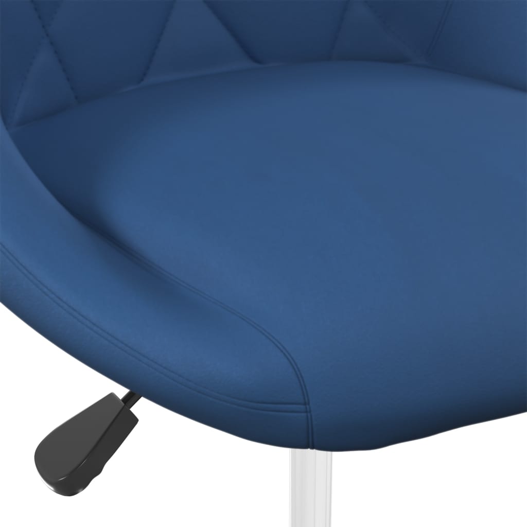 Chaises pivotantes à manger lot de 6 Bleu Velours - XIOS
