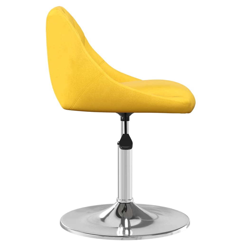 Chaises à manger pivotantes lot de 6 jaune moutarde velours - XIOS