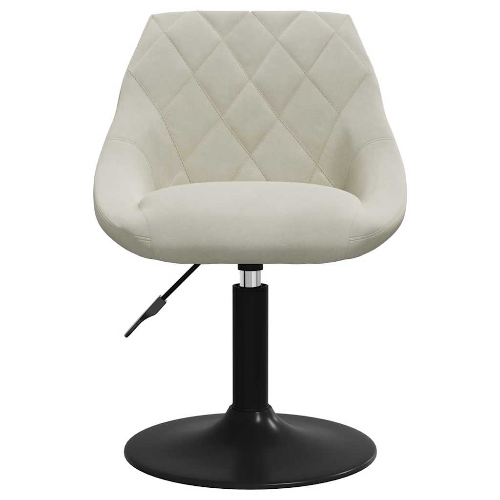 Chaises pivotantes à manger lot de 4 crème velours - XIOS