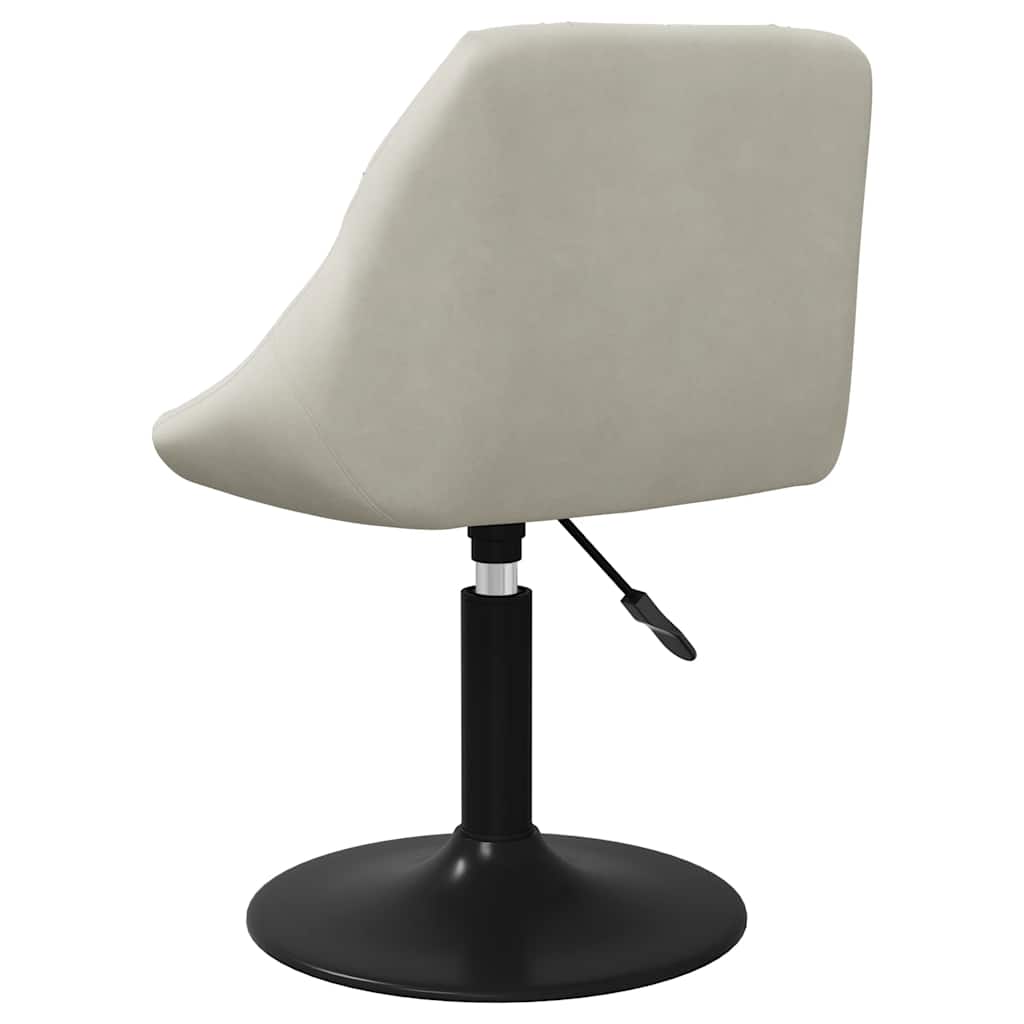 Chaises pivotantes à manger lot de 4 crème velours - XIOS