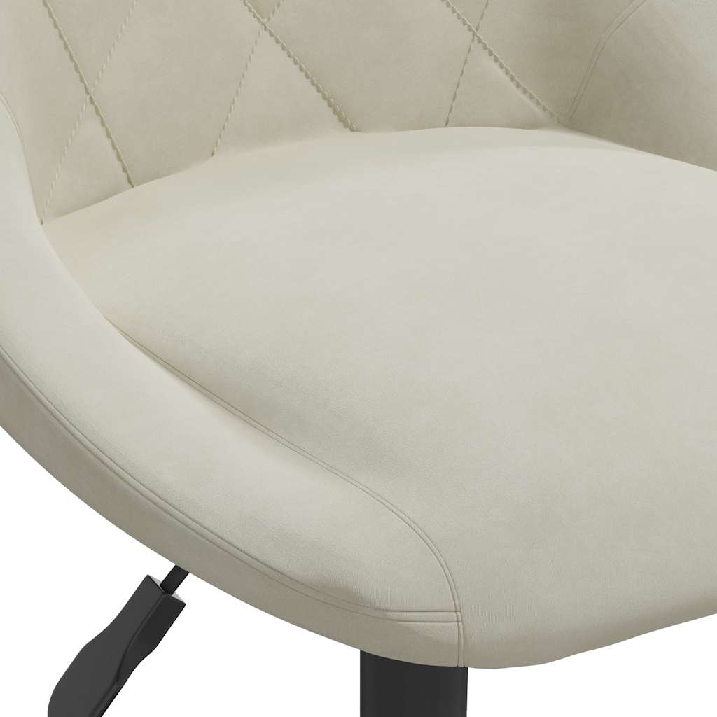 Chaises pivotantes à manger lot de 4 crème velours - XIOS