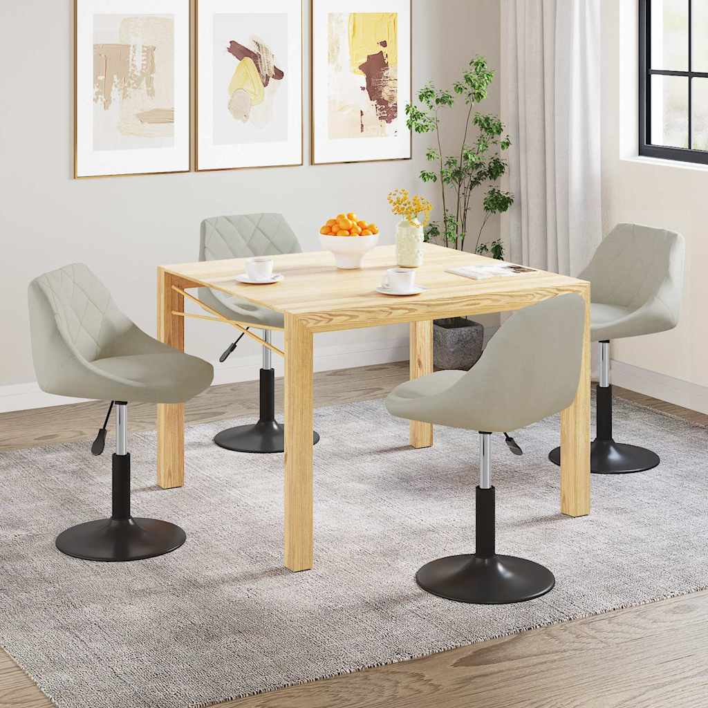 Chaises pivotantes à manger lot de 4 crème velours