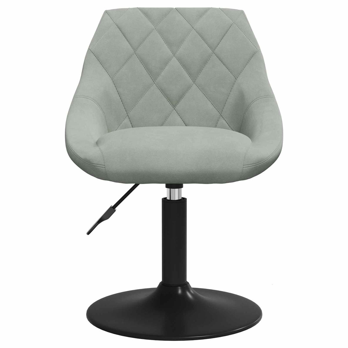 Chaises pivotantes à manger lot de 4 gris clair velours