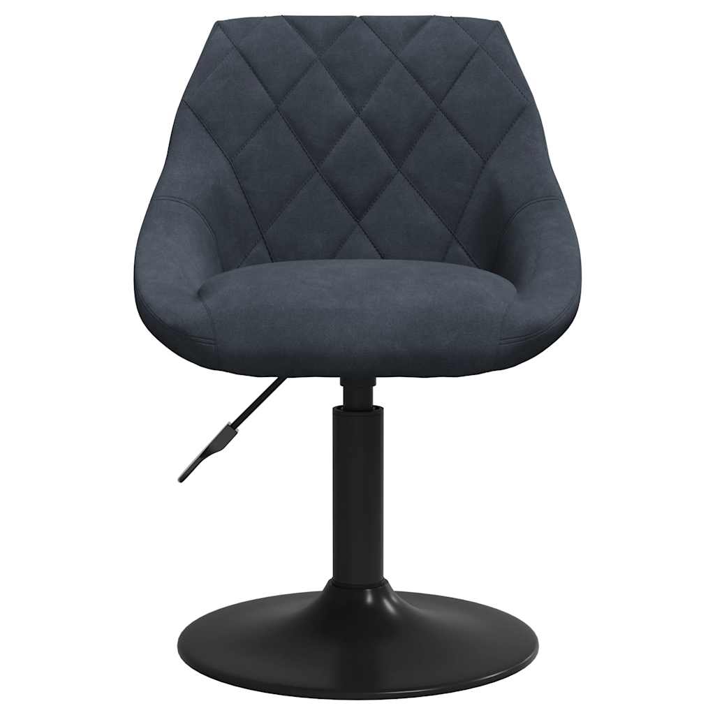 Chaises pivotantes à manger lot de 4 gris foncé velours - XIOS