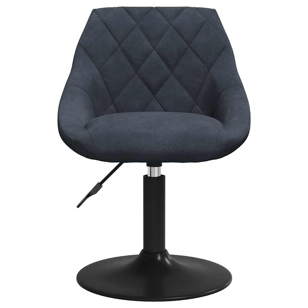 Chaises pivotantes à manger lot de 4 gris foncé velours - XIOS