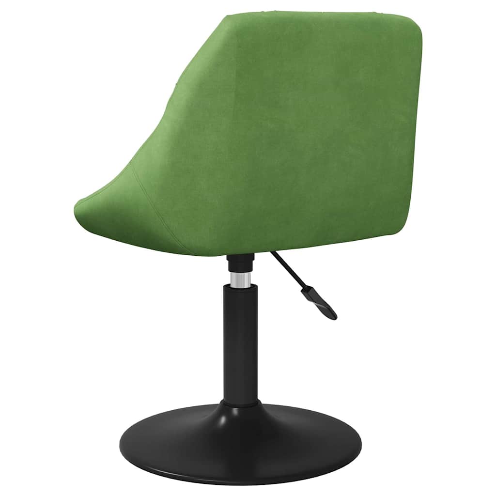 Chaises pivotantes à manger lot de 4 vert clair velours - XIOS