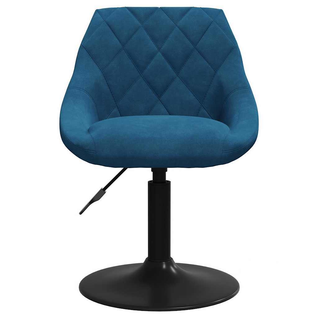 Chaises pivotantes à manger lot de 4 bleu velours - XIOS