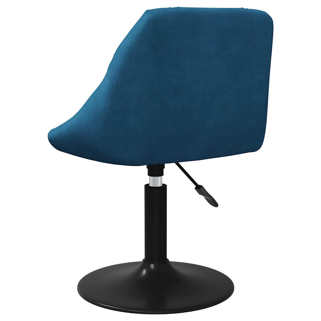 Chaises pivotantes à manger lot de 4 bleu velours - XIOS