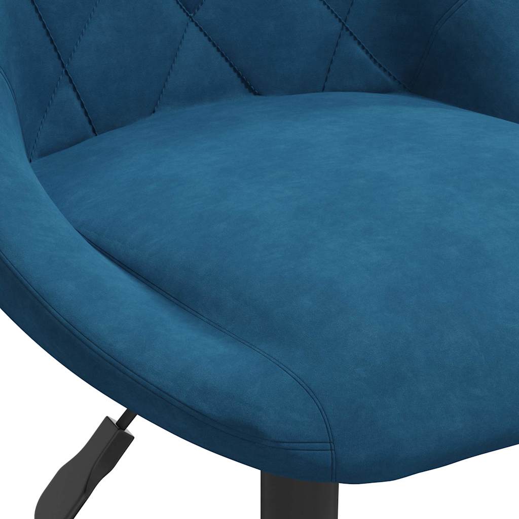 Chaises pivotantes à manger lot de 4 bleu velours - XIOS