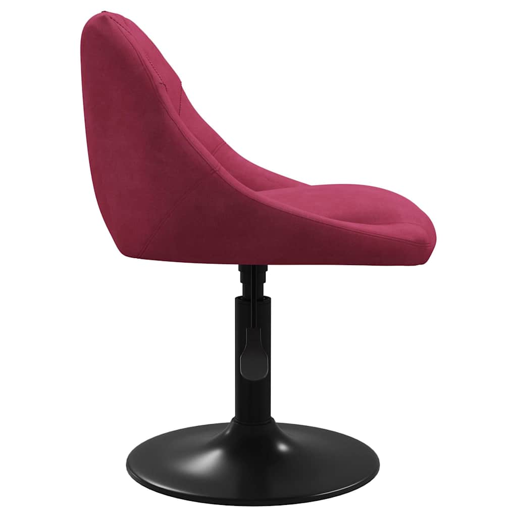 Chaises à manger pivotantes lot de 4 rouge bordeaux velours - XIOS
