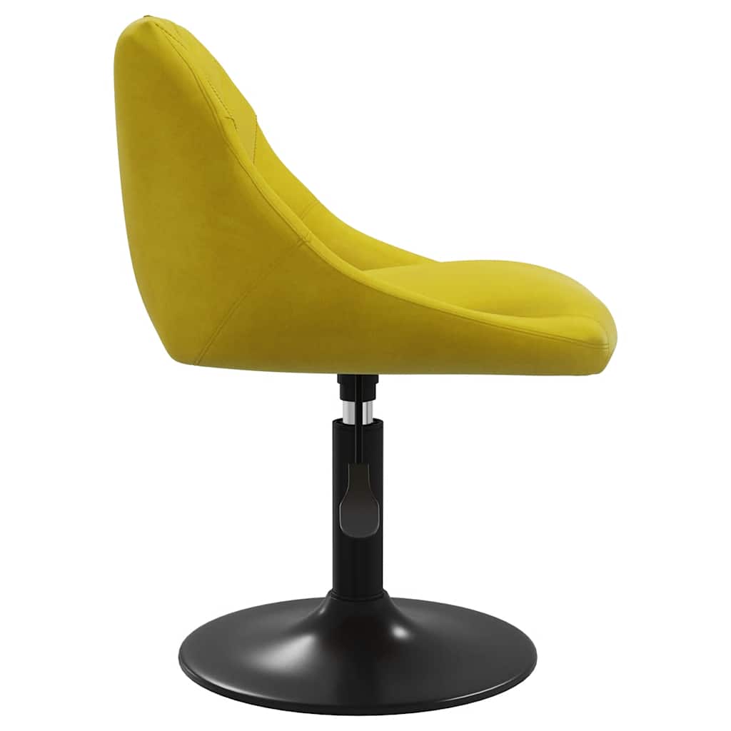 Chaises à manger pivotantes lot de 4 jaune moutarde velours - XIOS