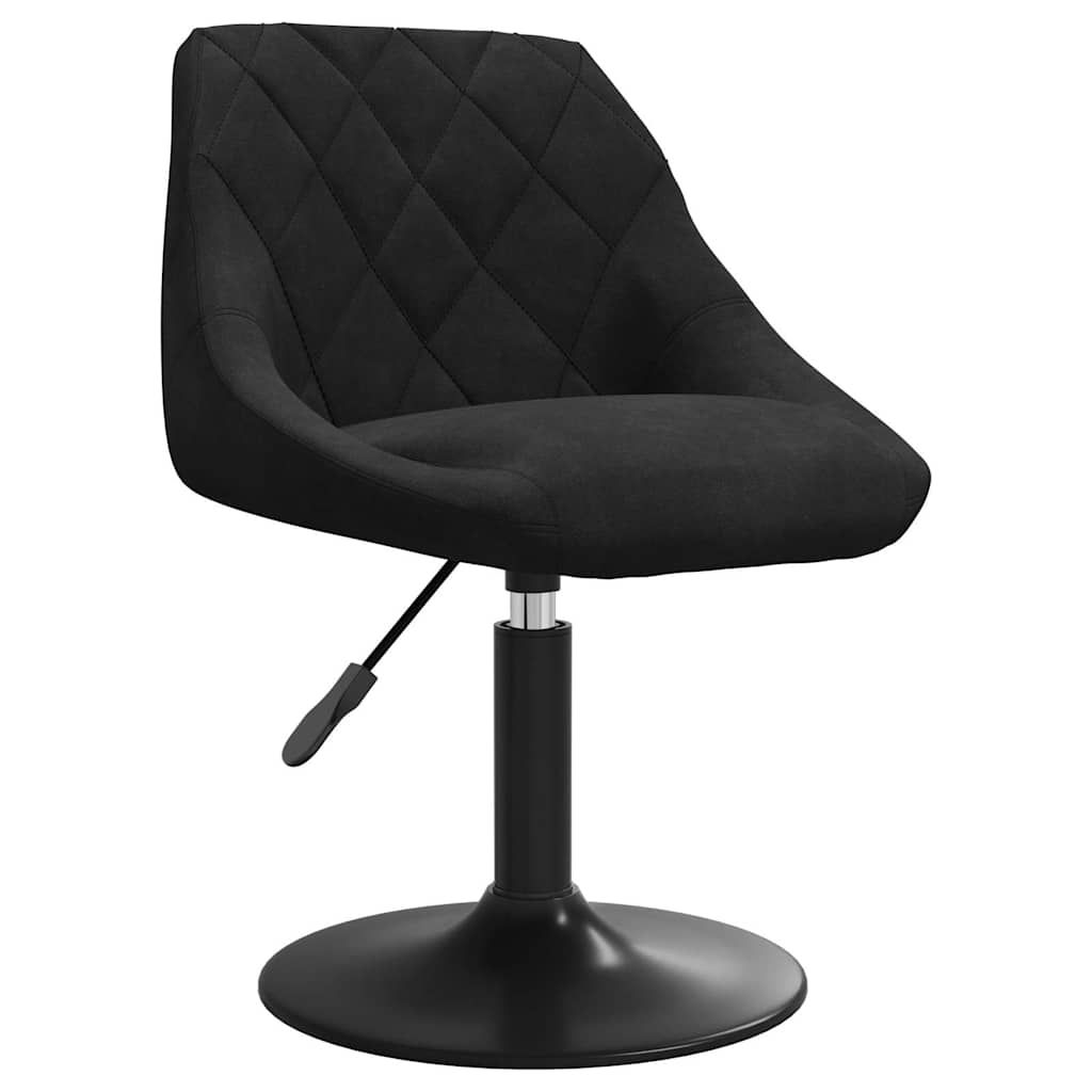 Chaises pivotantes à manger lot de 6 noir velours - XIOS