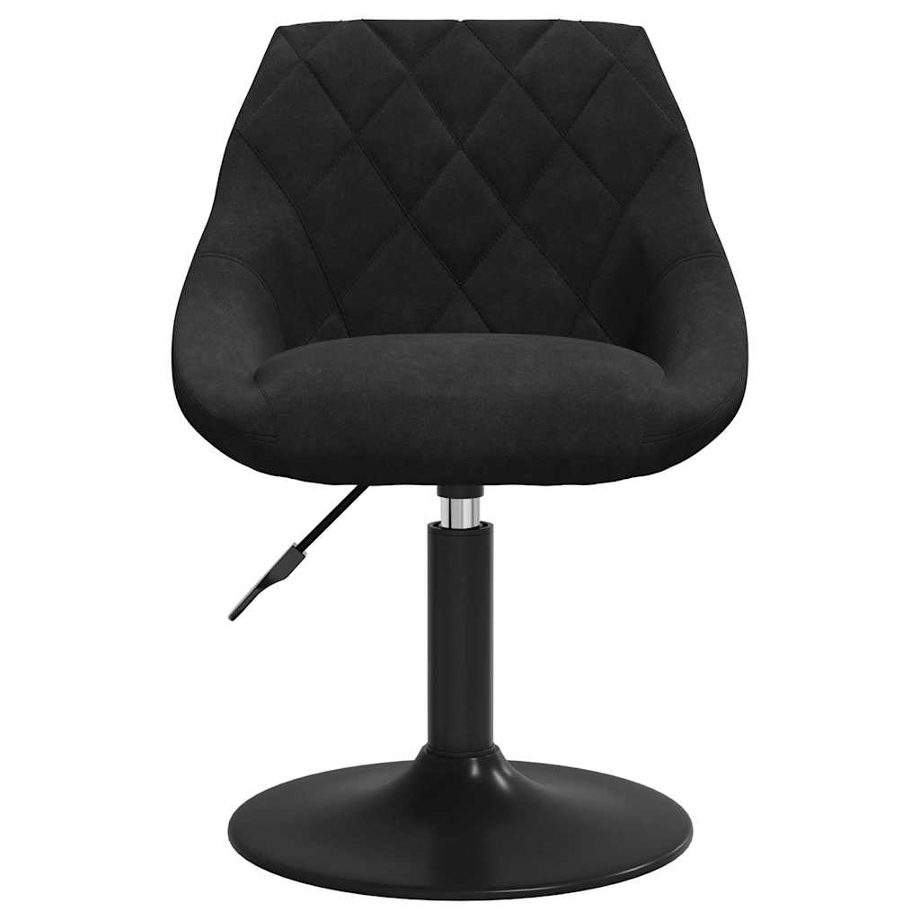 Chaises pivotantes à manger lot de 6 noir velours - XIOS