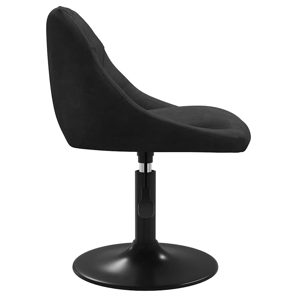 Chaises pivotantes à manger lot de 6 noir velours - XIOS