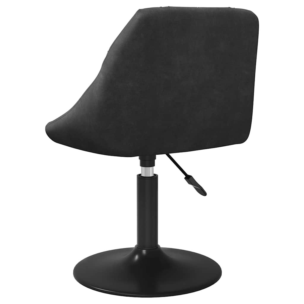 Chaises pivotantes à manger lot de 6 noir velours - XIOS