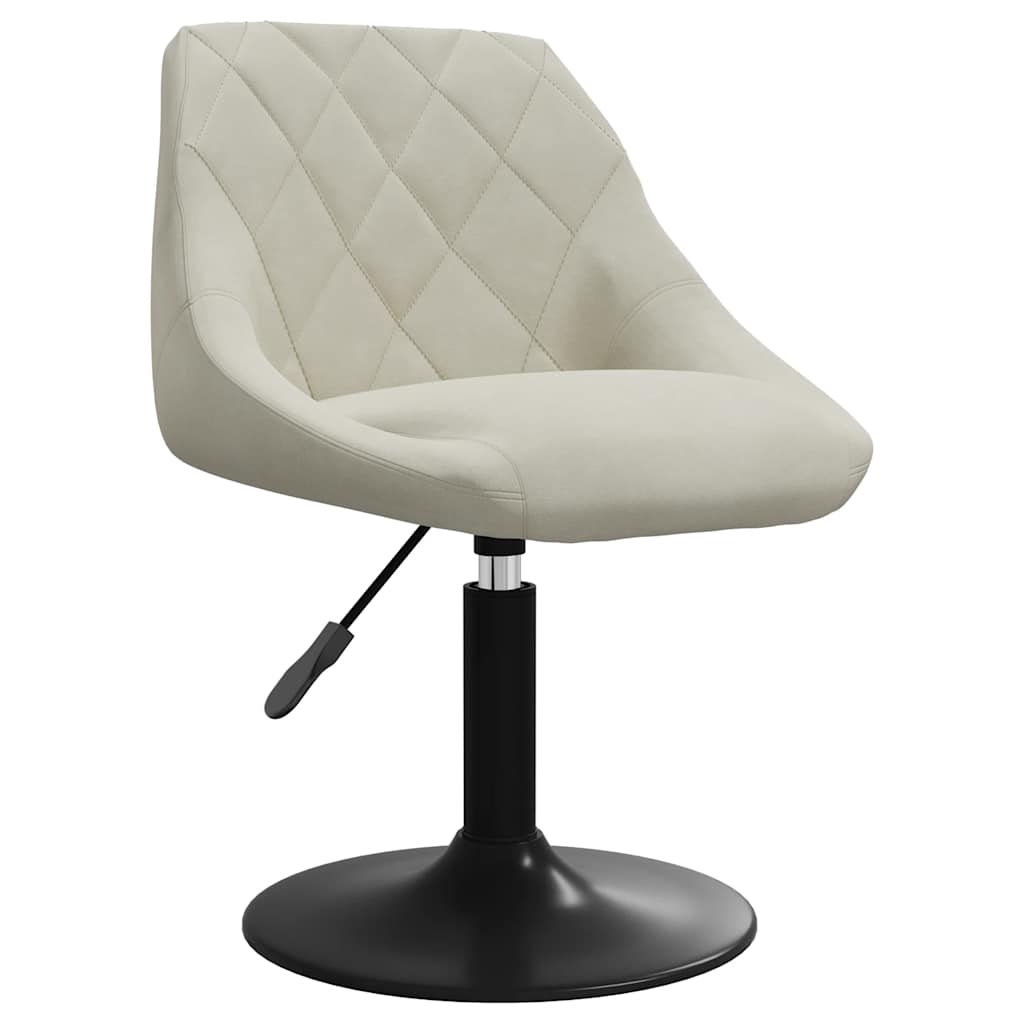 Chaises pivotantes à manger lot de 6 crème velours - XIOS