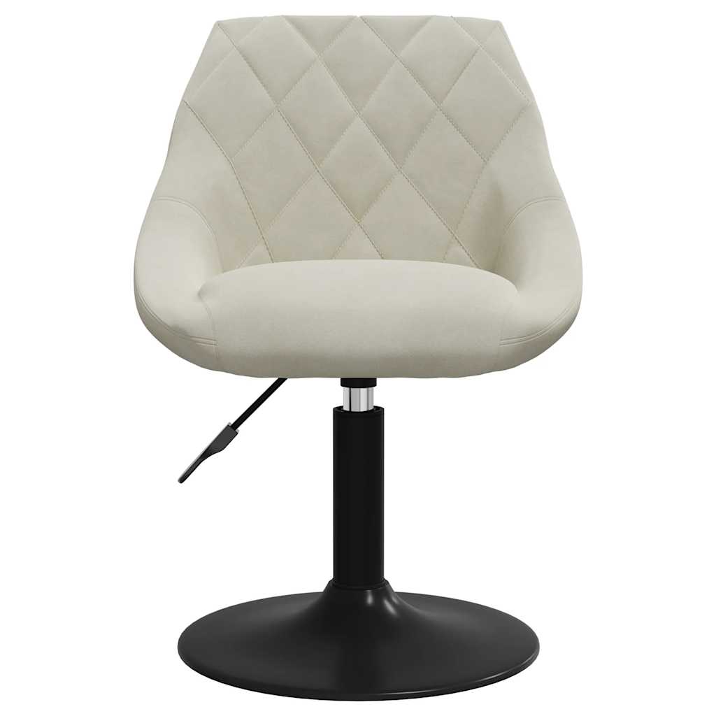Chaises pivotantes à manger lot de 6 crème velours - XIOS