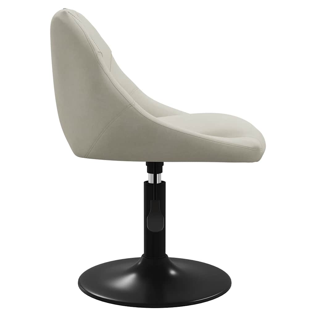 Chaises pivotantes à manger lot de 6 crème velours - XIOS