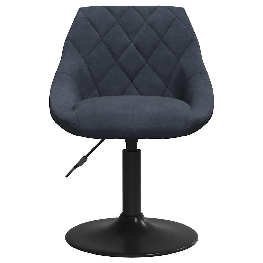 Chaises pivotantes à manger lot de 6 gris foncé velours - XIOS