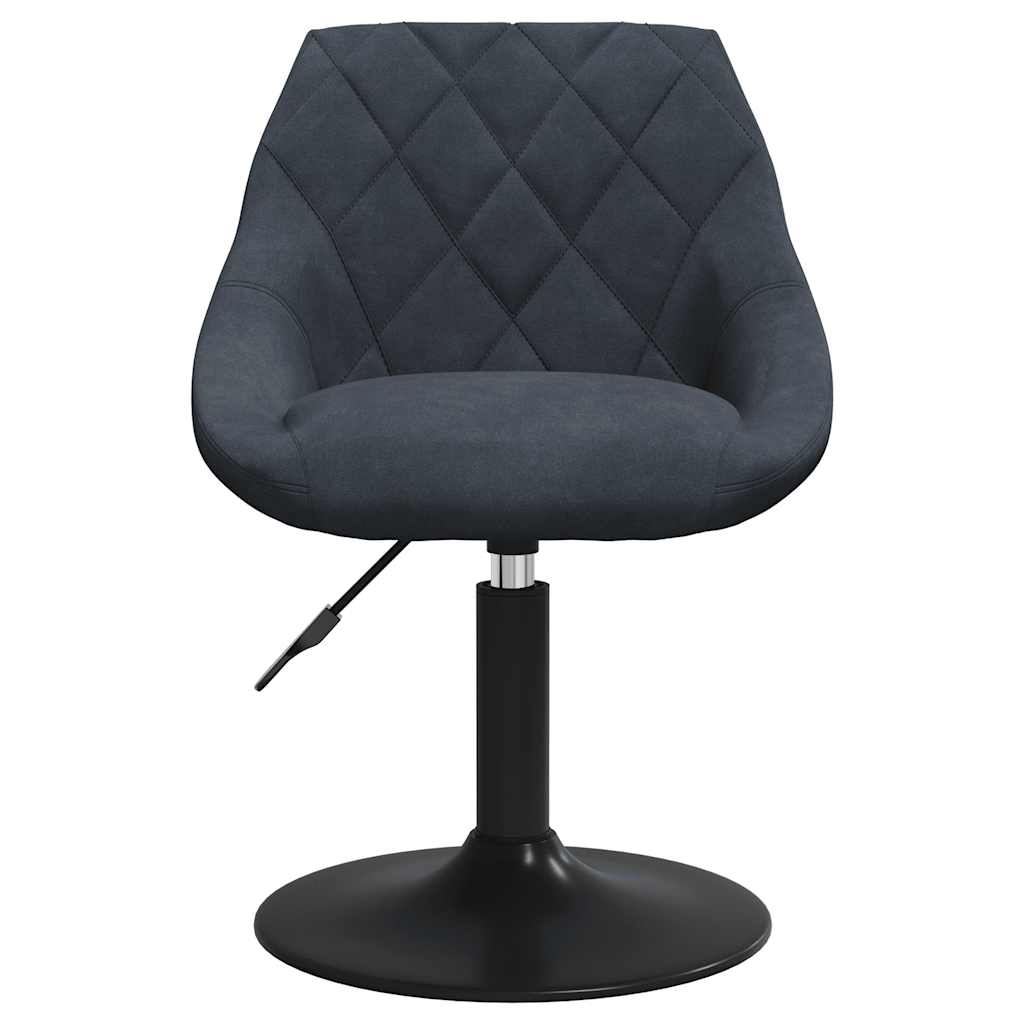 Chaises pivotantes à manger lot de 6 gris foncé velours - XIOS