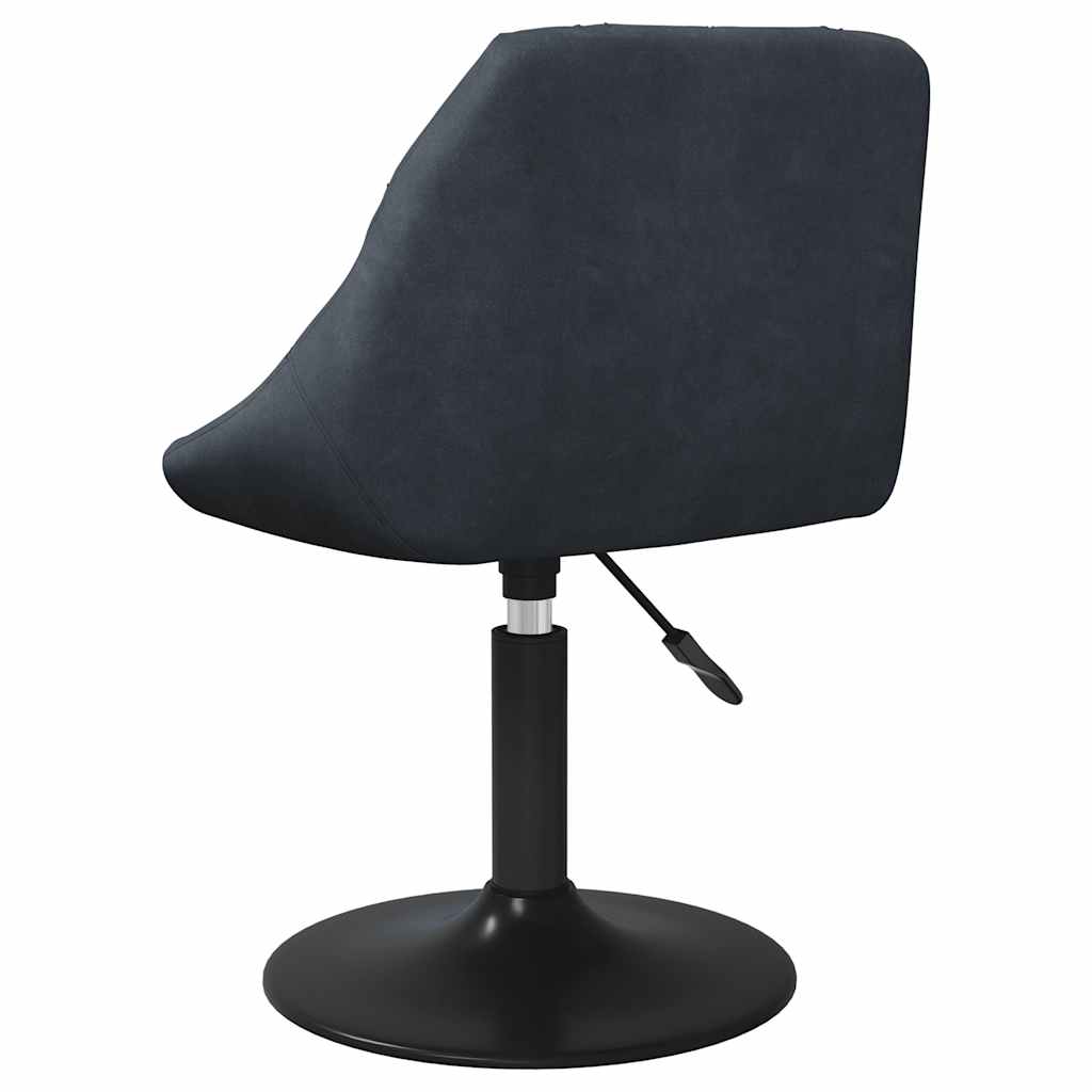 Chaises pivotantes à manger lot de 6 gris foncé velours - XIOS