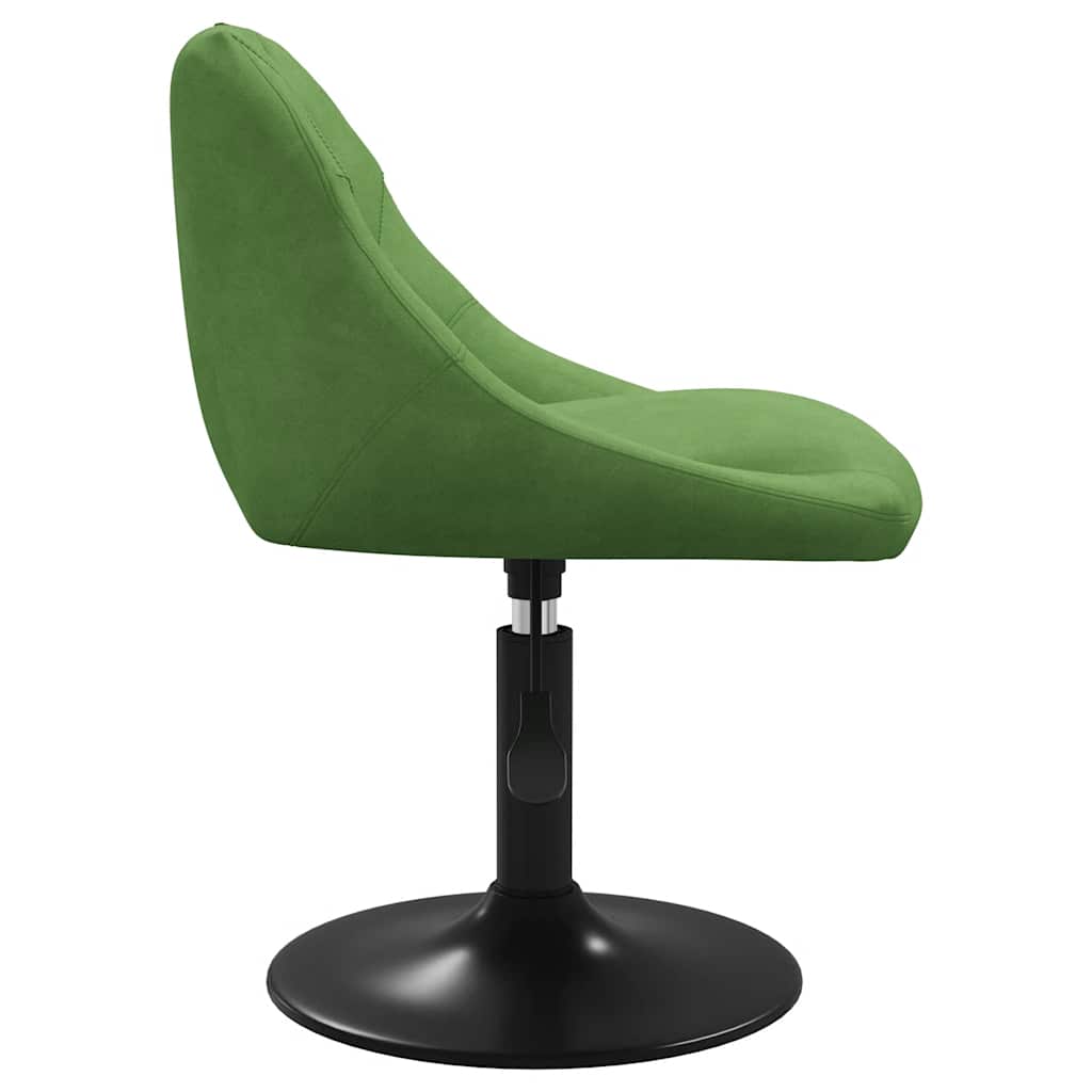 Chaises pivotantes à manger lot de 6 vert clair velours - XIOS