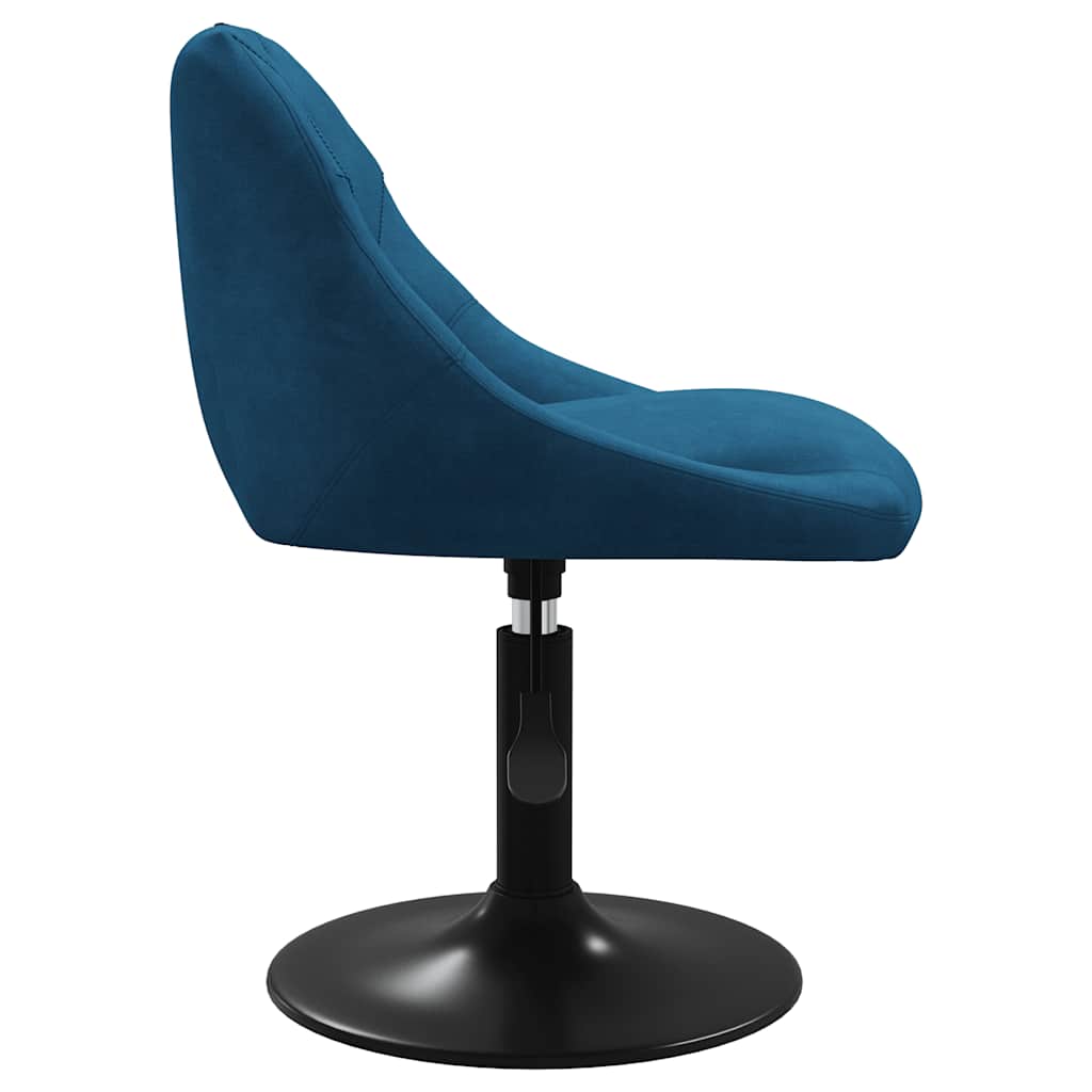 Chaises pivotantes à manger lot de 6 bleu velours - XIOS