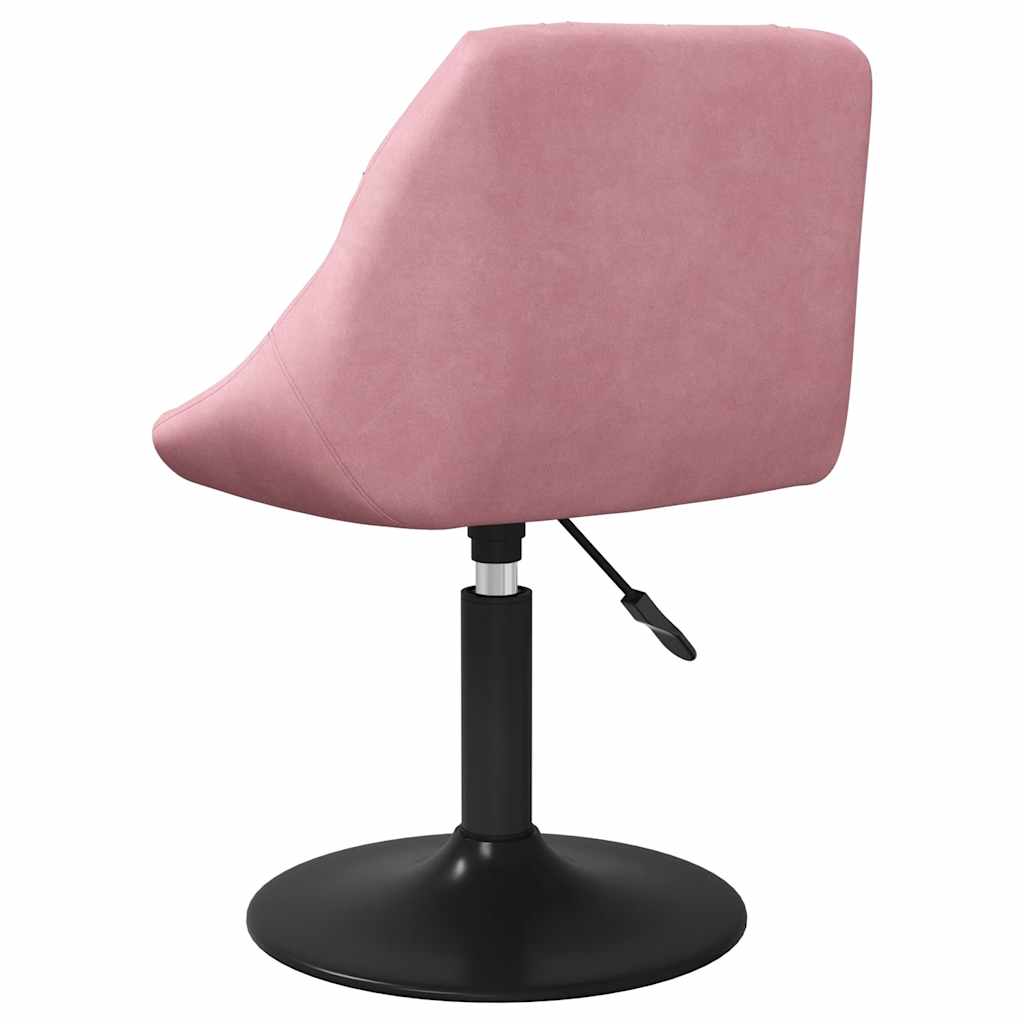 Chaises pivotantes à manger lot de 6 rose velours - XIOS