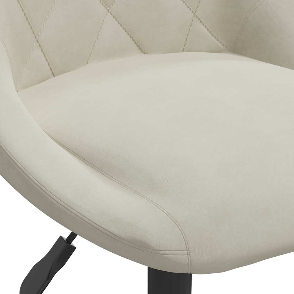 Chaise de salle à manger Crème Velours - XIOS