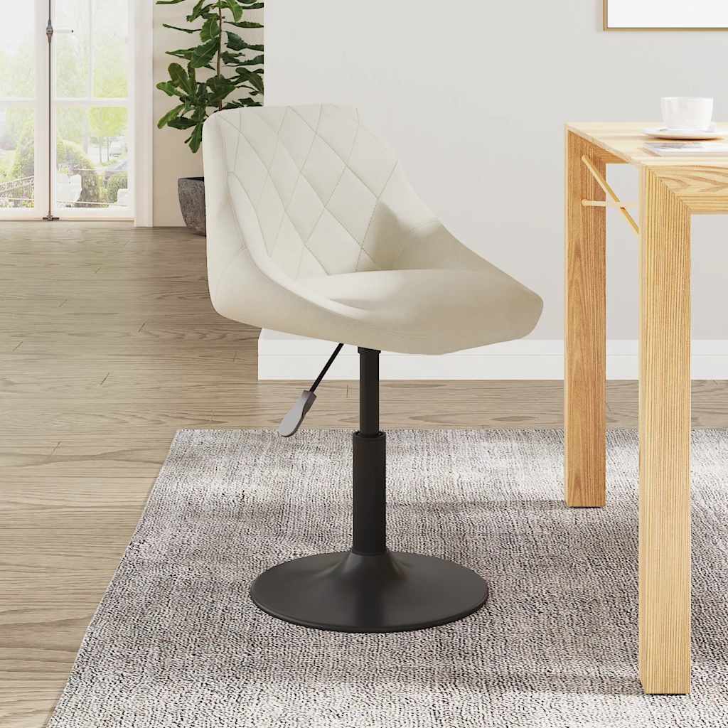 Chaise de salle à manger Crème Velours - XIOS