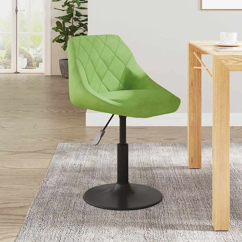 Chaise de salle à manger Vert clair Velours - XIOS