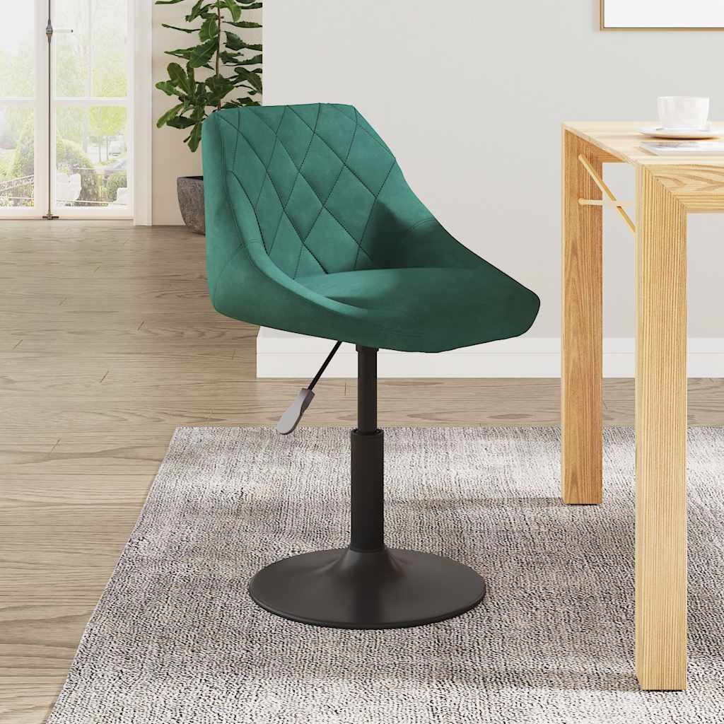 Chaise de salle à manger Vert foncé Velours - XIOS