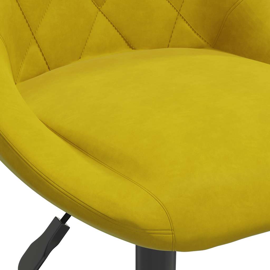 Chaise de salle à manger Jaune moutarde Velours - XIOS