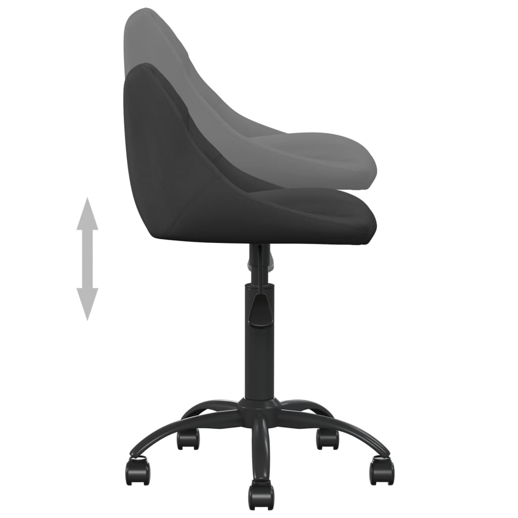 Chaise de bureau Noir Velours - XIOS