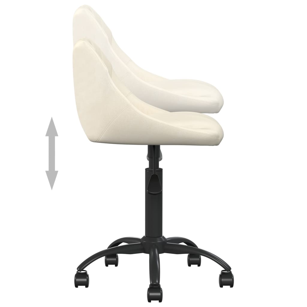 Chaise de bureau Crème Velours - XIOS
