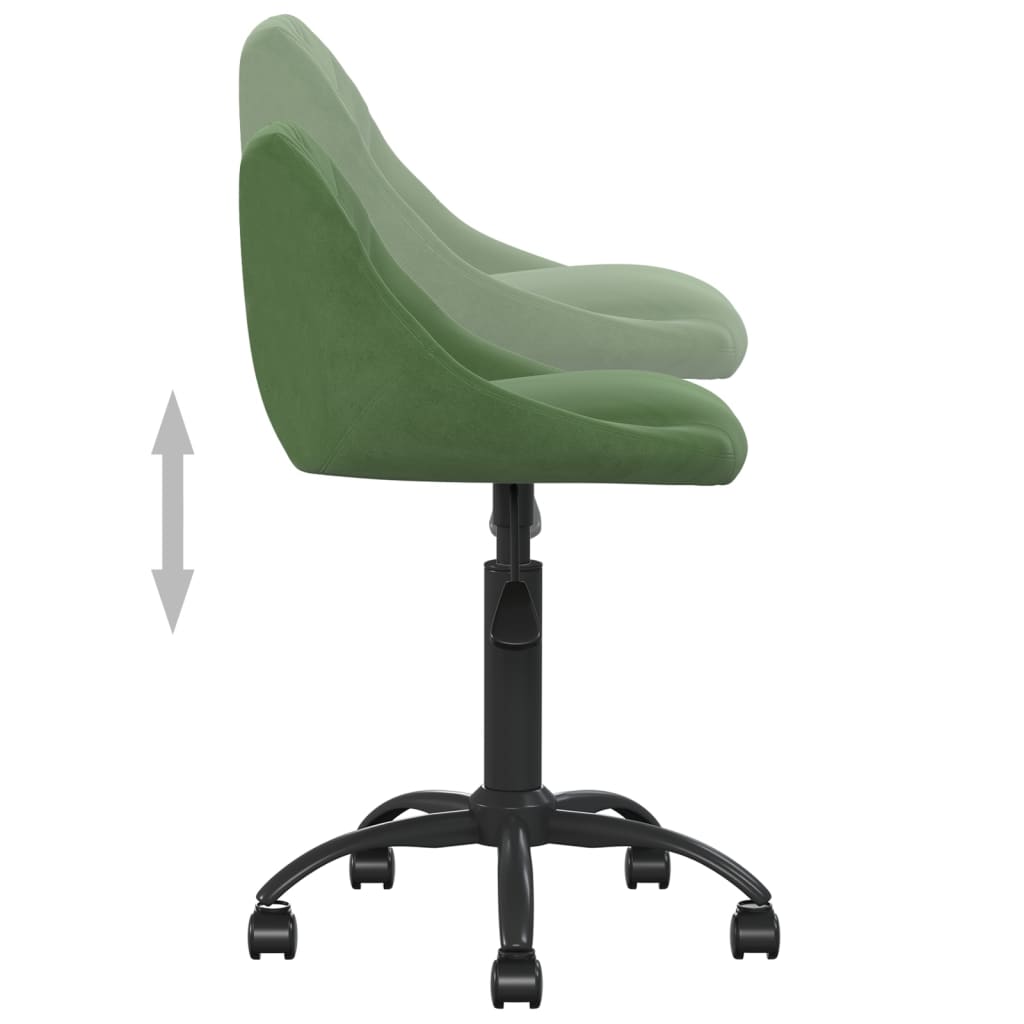 Chaise de bureau Vert foncé Velours - XIOS