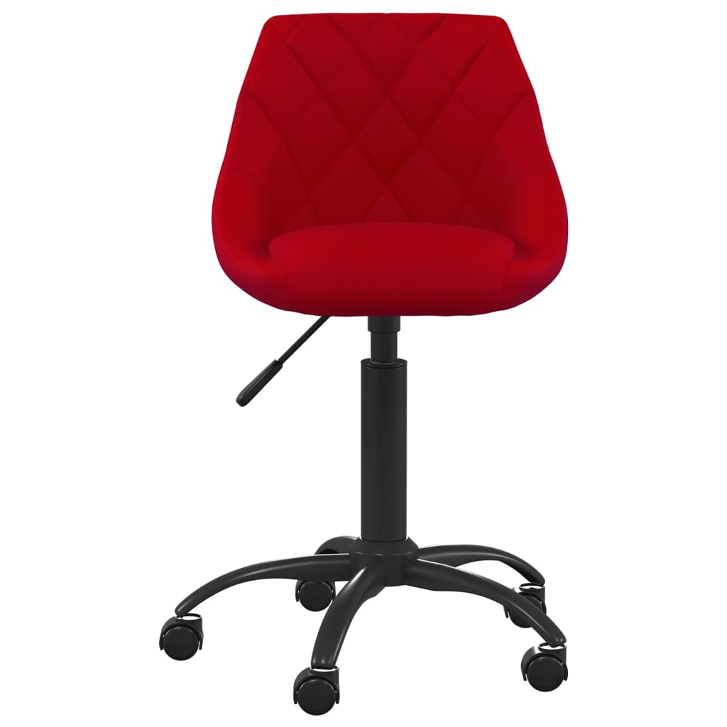 Chaise de bureau Rouge bordeaux Velours - XIOS