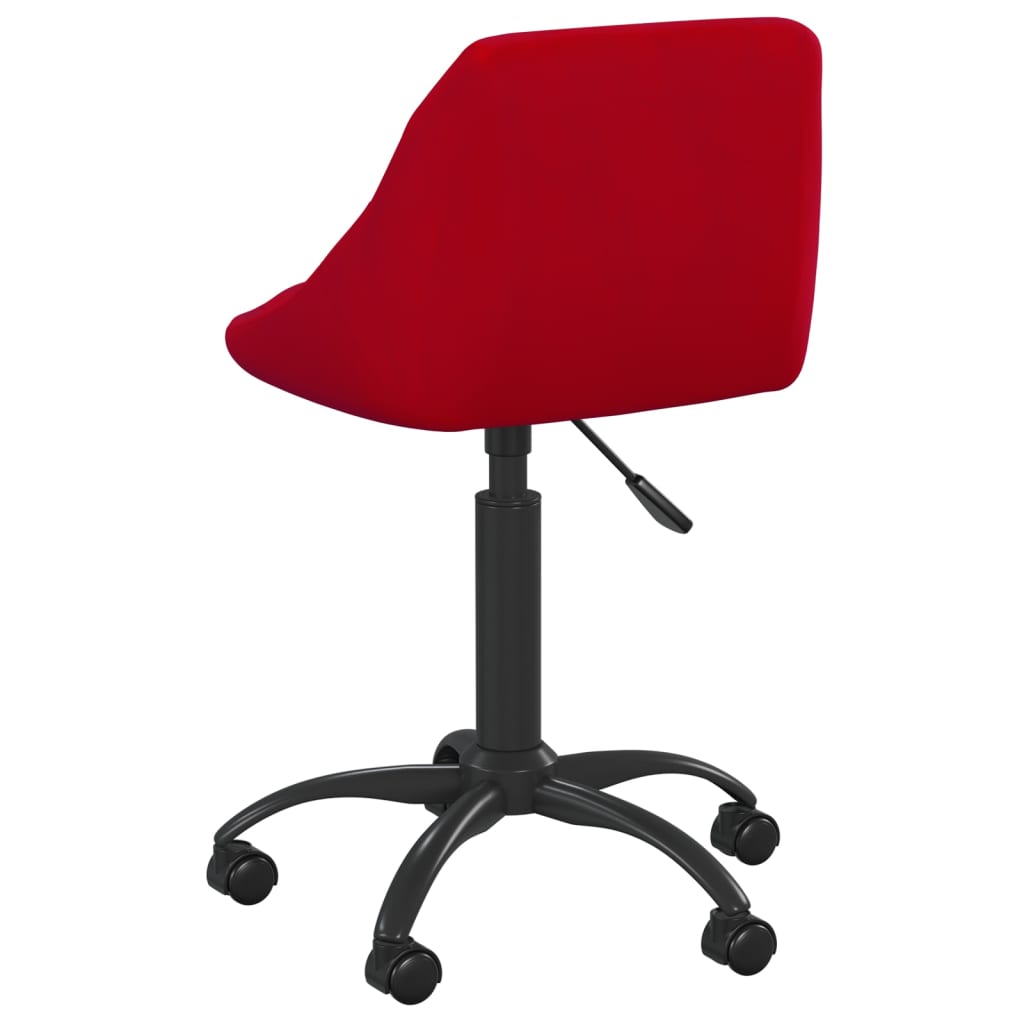 Chaise de bureau Rouge bordeaux Velours - XIOS